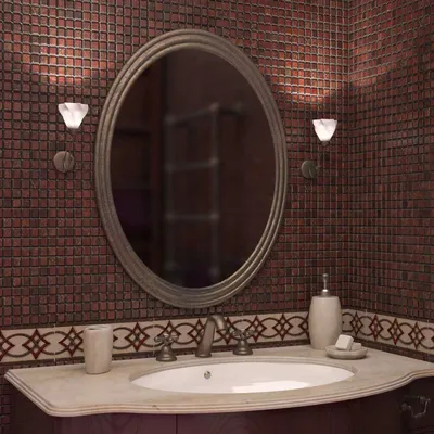 Фото бордюра из мозаики в ванной комнате 2024 года