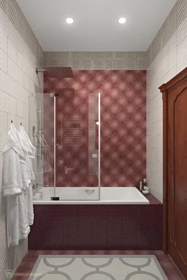 Картинка бордовой плитки в ванной: формат PNG