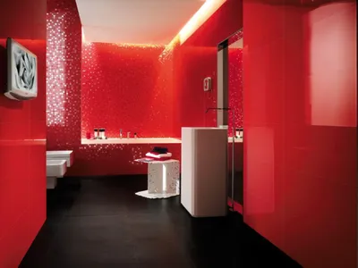 Фото бордовой плитки в ванной: скачать JPG