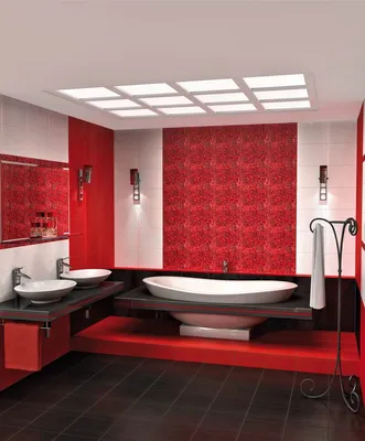 Фото бордовой плитки в ванной: выберите свой стиль