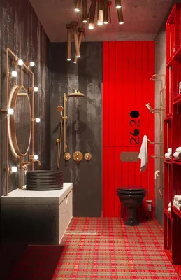 Фотографии ванной комнаты с бордовой плиткой