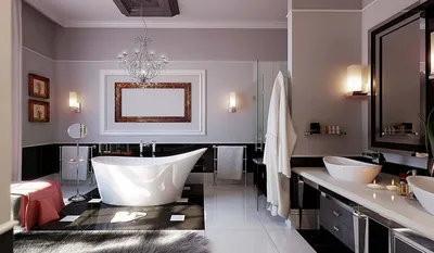 Ванная комната с бра: фото идеи для функционального освещения