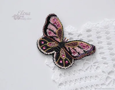 Изображение - Красивая брошь из бисера в виде бабочки