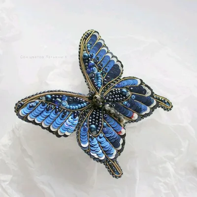 Брошь из бисера бабочка - Красивая фотография