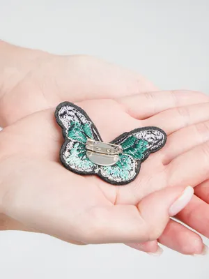 Картинка - Изображение броши из бисера в виде красивой бабочки с возможностью выбора формата