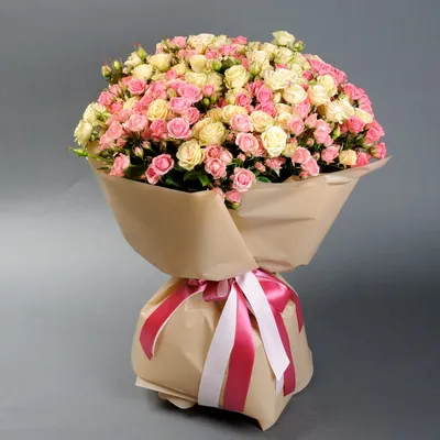 Фотография красивого букета с 55 розами