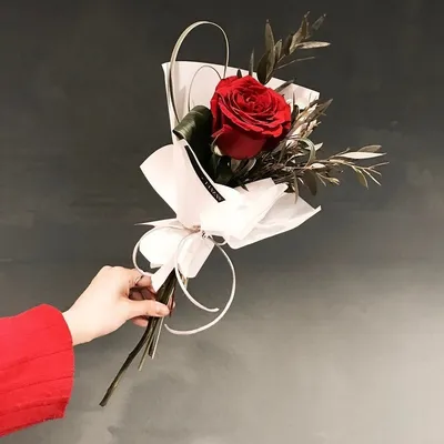 Картинка букета из одной розы в png формате