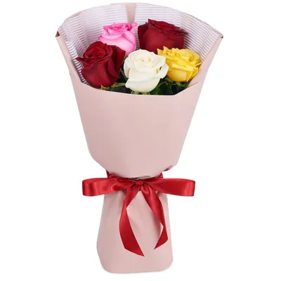 Фото букета роз в стеклянной вазе для скачивания в jpg