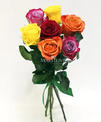 Картинка букета из разных роз для скачивания в качестве фотографии - webp