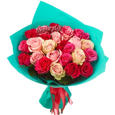 Уникальное изображение букета из разных роз, идеальный формат сохранения - webp