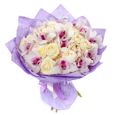 Букет из роз и орхидей: огромный размер, jpg формат