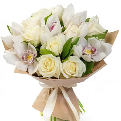 Букет из роз и орхидей, который будет прекрасным подарком: большой размер, jpg формат