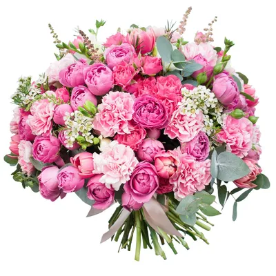 Картинка букета из роз и тюльпанов - идеальный подарок