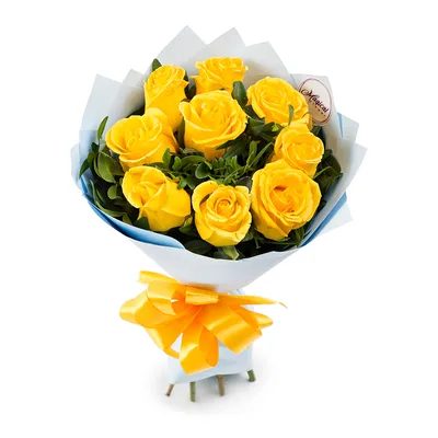 Изображение букета желтых роз в стиле ретро