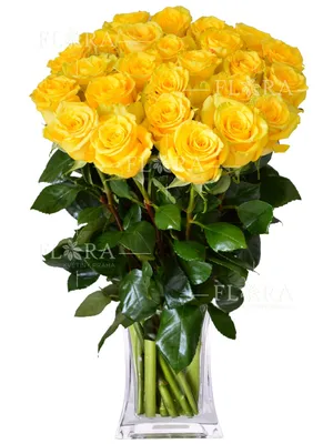 Фотка букета желтых роз с использованием эффекта движения