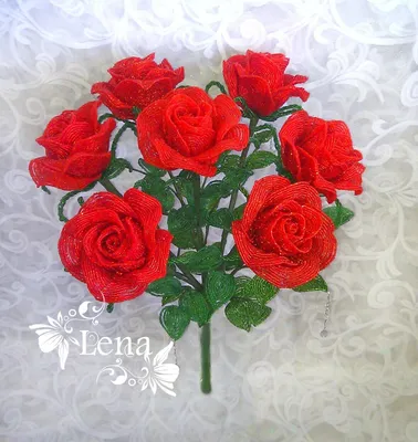 Букет роз из бисера: яркий и стильный в формате jpg