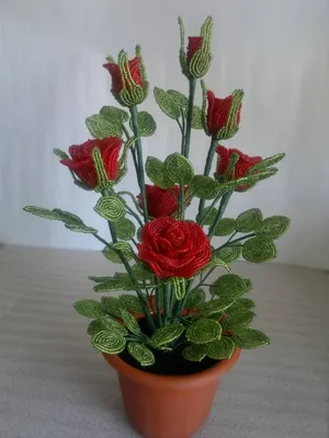 Фото букета роз из бисера: прекрасное произведение искусства, png