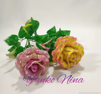 Букет роз из бисера: орнаментальные розы в формате jpg