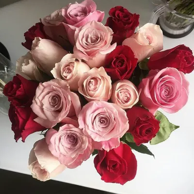 Фото букета розовых роз для вашего жилья - png