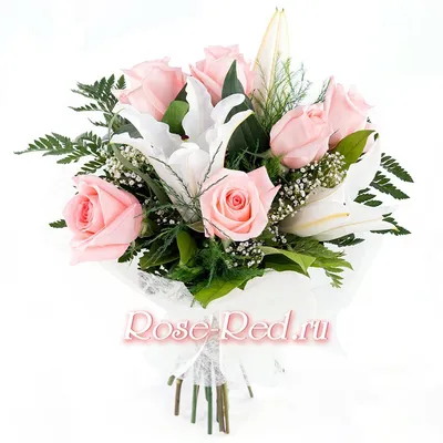 Уникальное изображение букета розы и лилии
