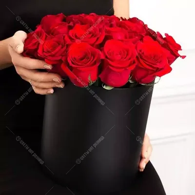 Эффектное фото букета темных роз
