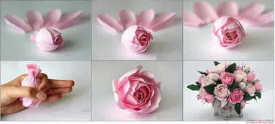 Фотографии букетов из роз с использованием конфетных лепестков