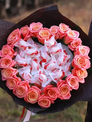 Изображения букетов из конфетных роз в стиле Фотография