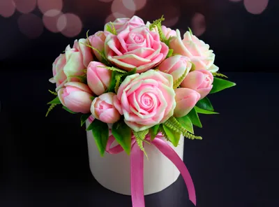 Изображение букета роз из мыла - большой размер, webp формат