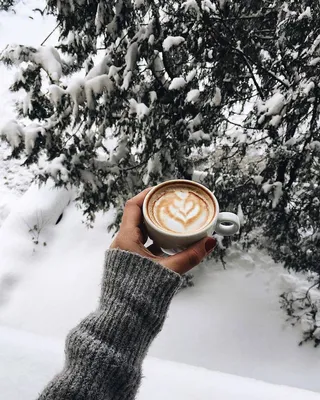 Фотка волшебства зимы: Чашка кофе на ваш выбор