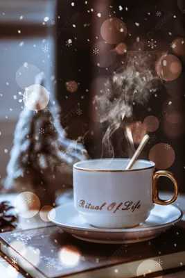 Изысканный вкус зимы: скачайте фото Чашки кофе в высоком разрешении