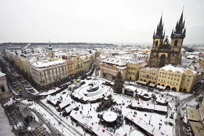 Зимние контуры Пражского города: выбор размера и формата
