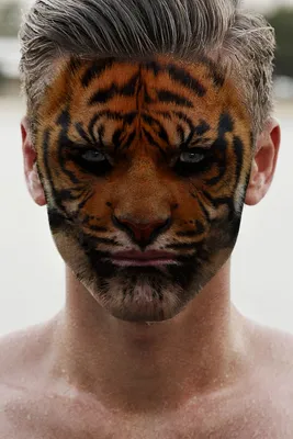 Человек тигр  фото