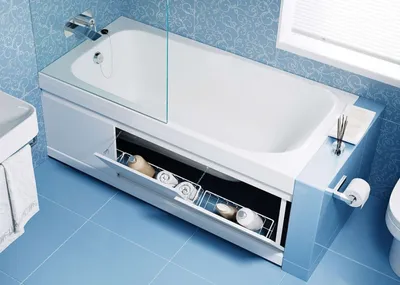 Ванные комнаты: фотогалерея с разнообразными вариантами закрытия нижней части