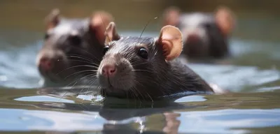 Фотка черной крысы с прекрасным освещением