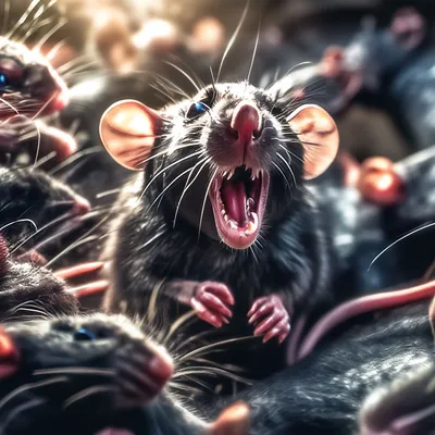 Фото черной крысы с отличной глубиной резкости