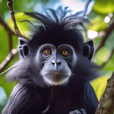 Свежие фото Черной обезьяны в форматах PNG, JPG, WebP