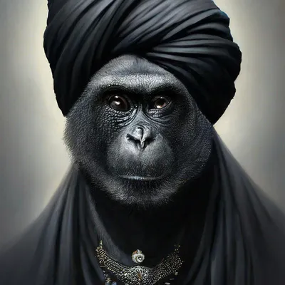 4K изображение черной обезьяны: фото на айфон и андроид