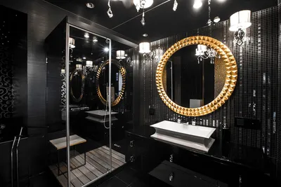 Изображение черной плитки в ванной комнате в формате JPG