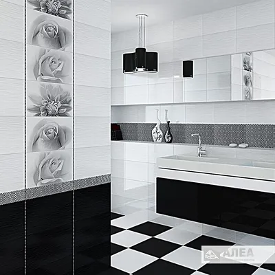 Фото черной плитки в ванной комнате: новое изображение