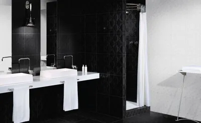 Черная плитка в ванной: элегантное сочетание стиля и функциональности