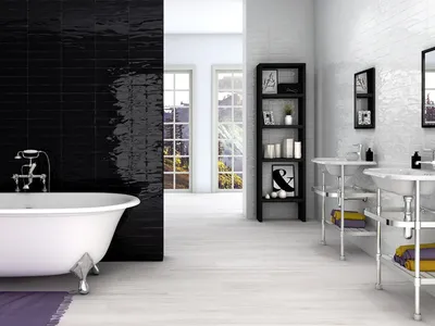 Черная плитка в ванной: смелый и стильный выбор