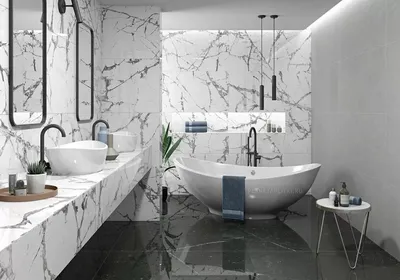 Ванная комната с черной плиткой: элегантность и изысканность