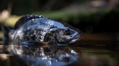 Уникальное фото черной рыбы: jpg формат для скачивания