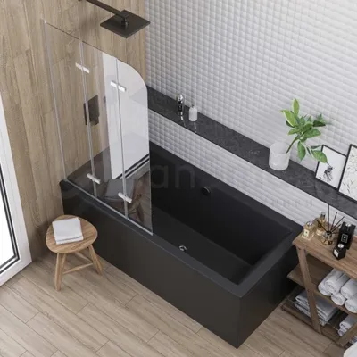 Изображения Черной ванны с уникальным стилем