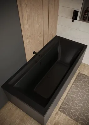 Фото Черной ванны с эффектом 3D