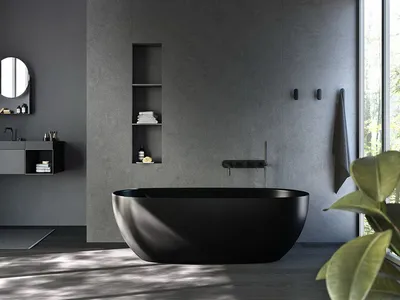 Фото черной ванны: воплощение современных тенденций в дизайне интерьера