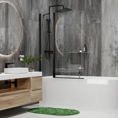 Черная ванна: стильный акцент в минималистическом интерьере
