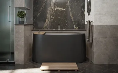 Фото Черной ванны с возможностью выбора размера