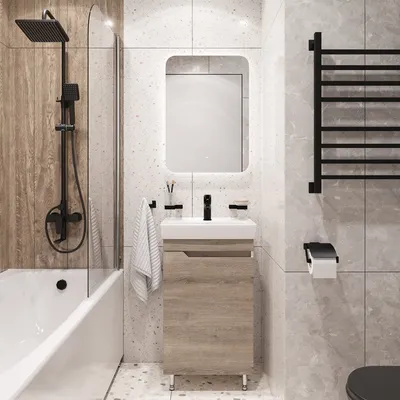 Фотография черно-красной ванной комнаты: уникальное цветовое решение