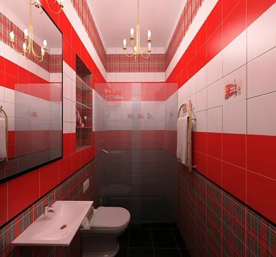 Фото в формате JPG черно-красной ванной комнаты